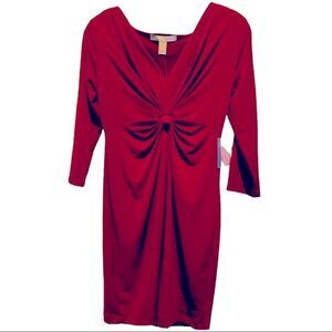 Forever 21 V-Neck MINI Stretch Dress Burgundy Wine Women’s Small (S) NWT